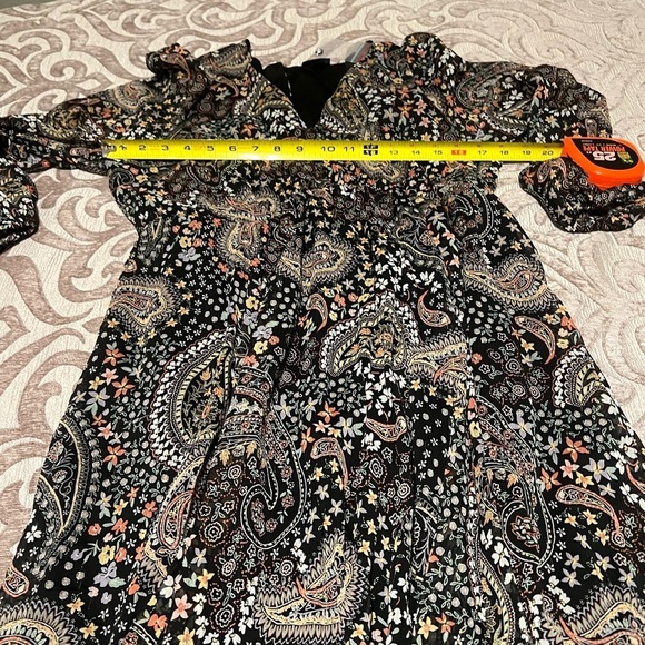 Torrid Paisley Chiffon Babydoll Dress – Size 0 (L/12) NWT - Picture 5 of 6
